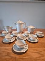 Theeservies, Frans, deco, antiek, met 8 kop en schotels., Ophalen