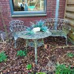 Antieke gietijzeren tuinset met bankje en tafel, Tuin en Terras, Ophalen