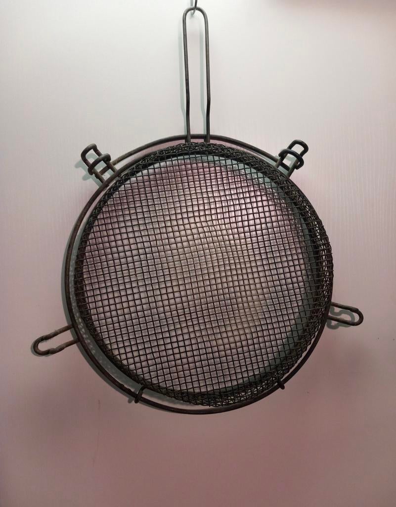 Vintage Metalen Zeef - 35 cm doorsnede, Ophalen
