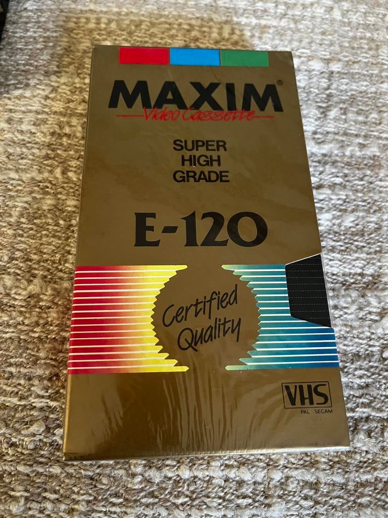 Maxim VHS lege videoband, 120, nieuw en geseald, Alle leeftijden, Ophalen of Verzenden, Nieuw in verpakking, Overige genres