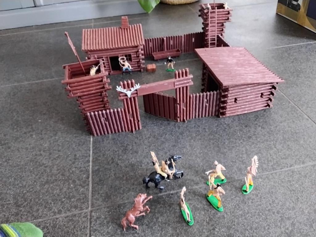 Vintage Fort + uitbreiding, cowboys en indianen, Verzamelen, Ophalen of Verzenden, Gebruikt