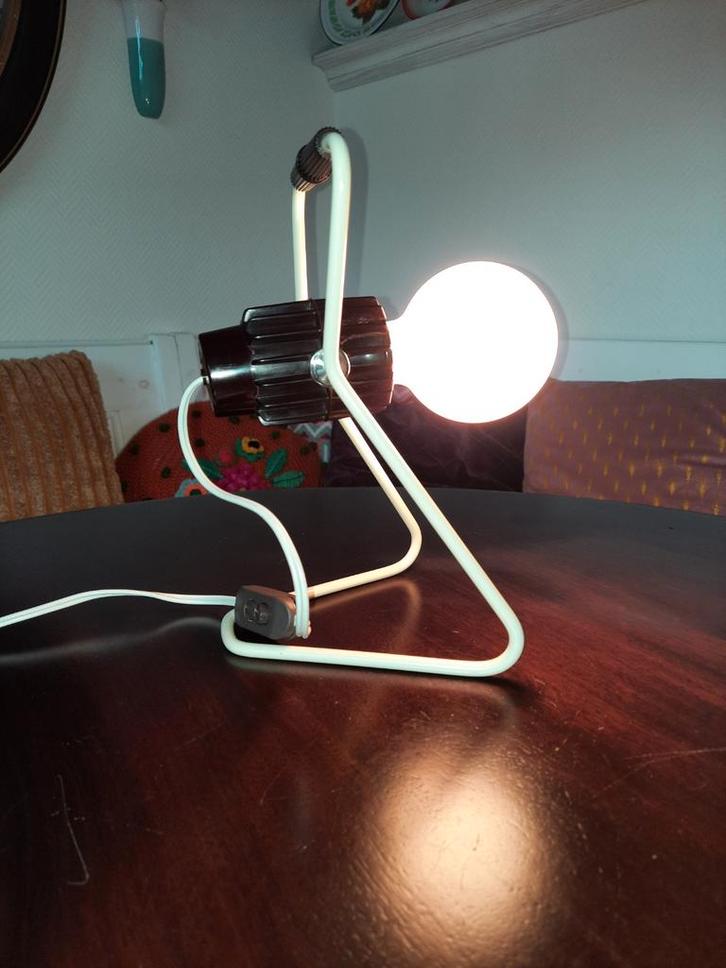 Philips infraroodlamp omgebouwd tot tafellamp, beschrijving, Huis en Inrichting, Lampen | Tafellampen, Gebruikt, Minder dan 50 cm