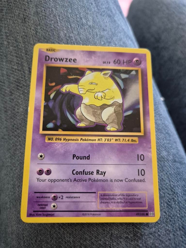 Drowzee Pokémon Kaart - XY Evolutions (2016), Ophalen of Verzenden, Gebruikt, Losse kaart