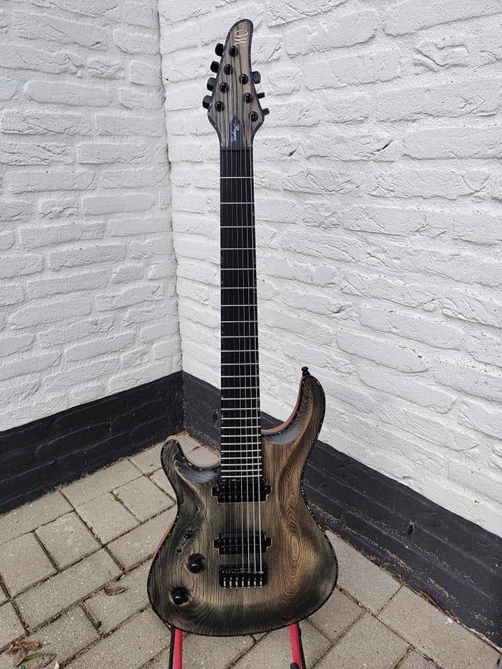 Mayones Regius 7 Core Gothic lefty/linkshandig, Ophalen, Zo goed als nieuw, Solid body, Overige merken