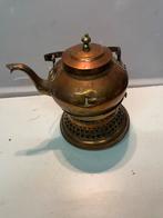 Antieke Koperen Theepot met Onderstel, Antiek en Kunst, Antiek | Koper en Brons, Verzenden, Koper