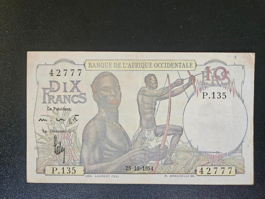 Frans West Afrika pick 37 1954, Postzegels en Munten, Bankbiljetten | Afrika, Ophalen of Verzenden, Overige landen, Los biljet