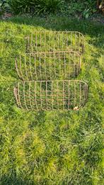 3 roestige ijzeren ruiven met cocos inlegger voor planten, Ophalen, Minder dan 10 meter, Raster