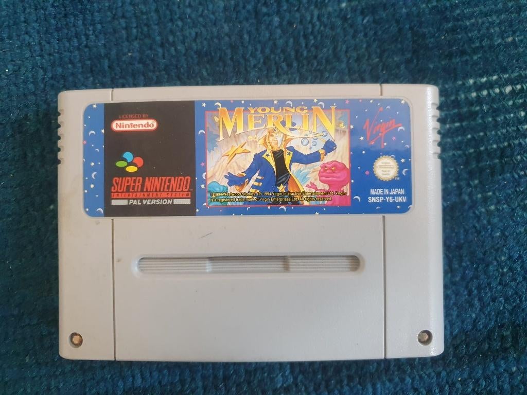 SNES Game Young Merlin (SNES) - PAL versie, Spelcomputers en Games, Games | Nintendo Super NES, Gebruikt, Avontuur en Actie, 1 speler