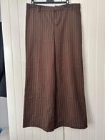 H&M Divided bruine pantalon met krijtstreep, Maat 38/40 (M), Bruin, Ophalen of Verzenden, Lang