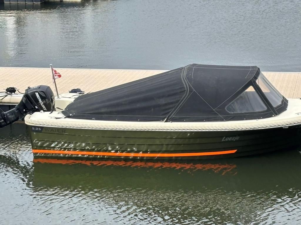 Te Koop complete  mooie sloep 5.25 m, Ophalen, 10 tot 30 pk, 3 tot 6 meter, Buitenboordmotor