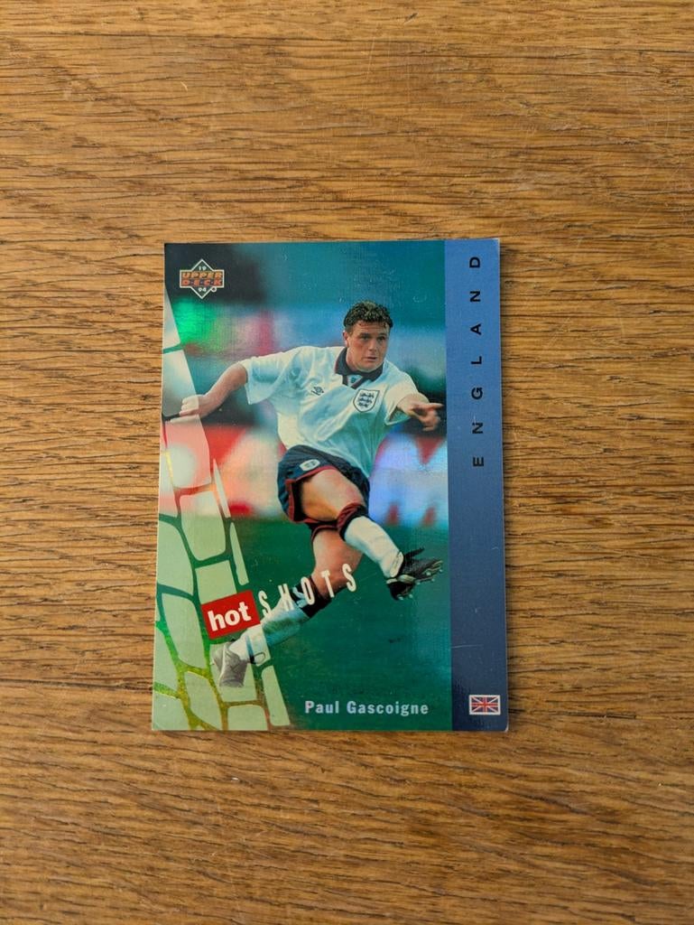 Upper Deck WK 94 Paul Gascoigne Hot Shots kaart, Ophalen of Verzenden, Gebruikt, Buitenlandse clubs, Spelerskaart