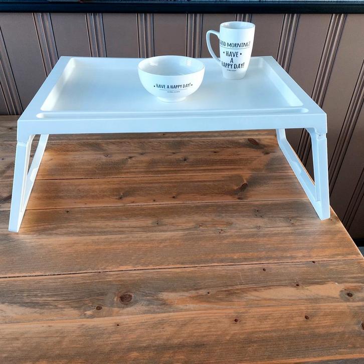 Bedtafeltjes te koop., Huis en Inrichting, Woonaccessoires | Dienbladen, Nieuw, Kunststof, Rechthoekig, Ophalen