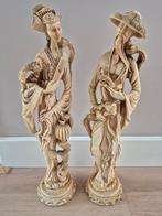 Set van 2 Chinese beelden: Man en Vrouw, Ophalen of Verzenden, Zo goed als nieuw, Mens