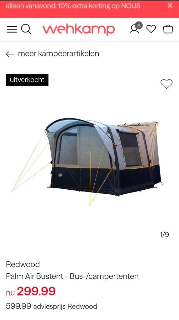 Bustent palm air van redwood, Ophalen of Verzenden, Nieuw