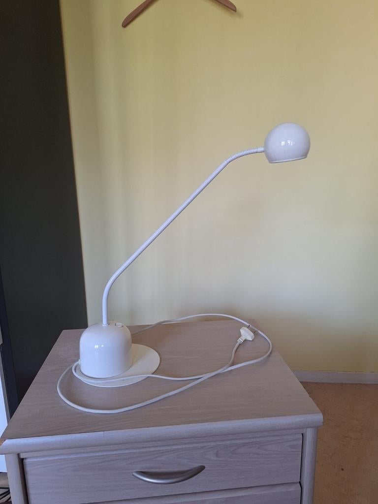 Simpele metalen bureaulamp, Huis en Inrichting, Lampen | Tafellampen, Ophalen, Gebruikt, Metaal, Minder dan 50 cm