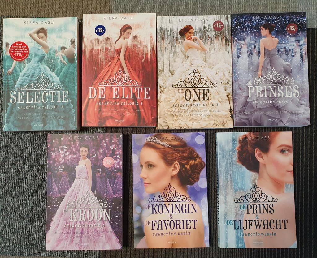 De Selectie-serie Kiera Cass (7 boeken) t.e.a.b., Ophalen of Verzenden, Gelezen, Kiera Cass, Nederland