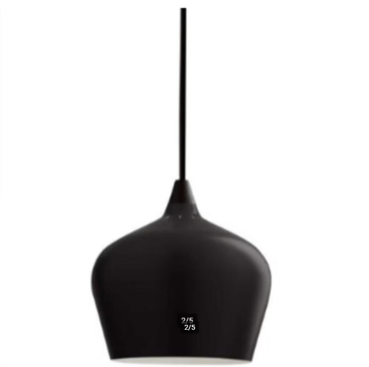 hanglamp retro bowl zwart kleur vintage led 7W 28 cm NIEUW, Modern retro, Nieuw, Ophalen of Verzenden, Metaal