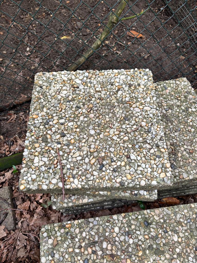 Grindtegels, Tuin en Terras, Tegels en Klinkers, Ophalen, Gebruikt, Beton, Terrastegels
