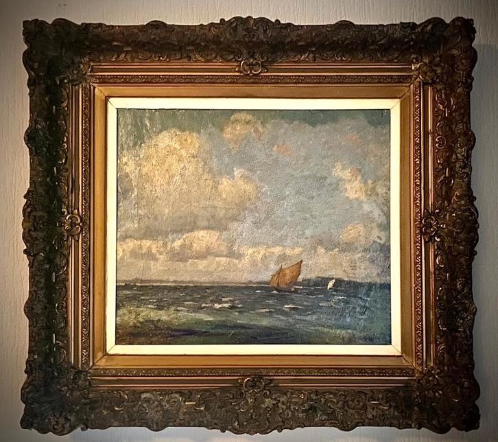 Henk van Leeuwen van Oudewater (1890-1972) Olieverf op doek., Antiek en Kunst, Kunst | Schilderijen | Klassiek, Ophalen of Verzenden