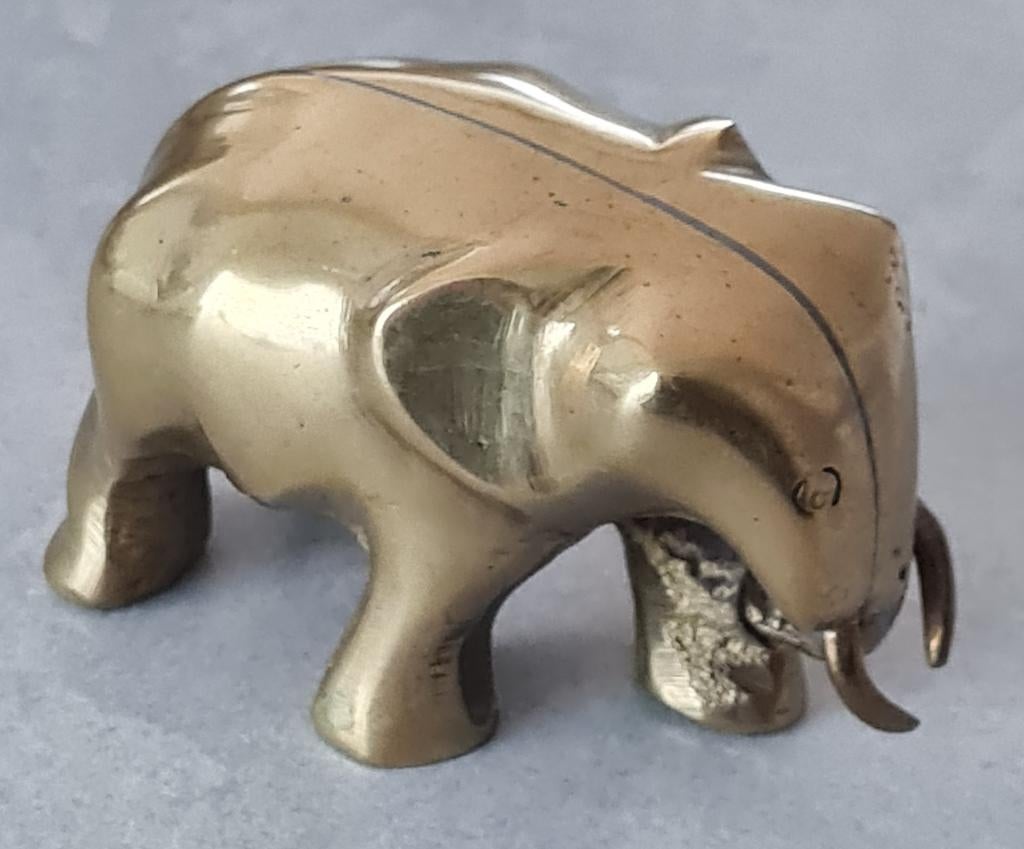 Messing olifant, Verzamelen, Beelden en Beeldjes, Ophalen of Verzenden, Zo goed als nieuw, Dier