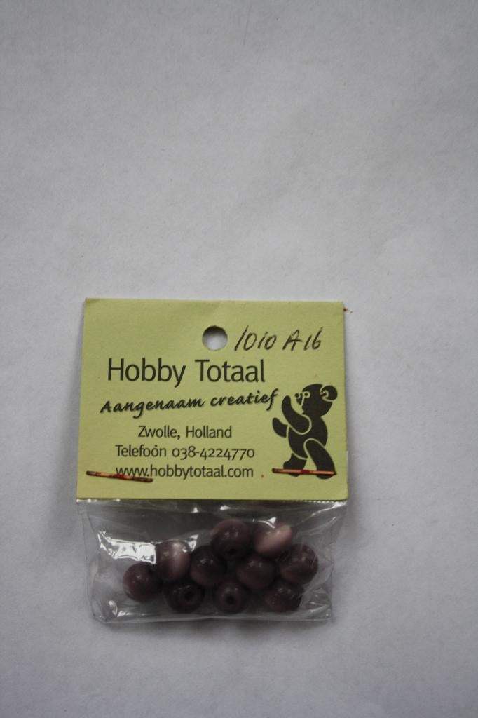 4 zakjes hobby totaal kralen paars 8mm, Ophalen of Verzenden, Nieuw, Kraal