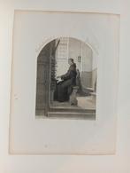 Johannes Bosboom litho kerkinterieur 1850 Broeder op Orgel, Ophalen of Verzenden