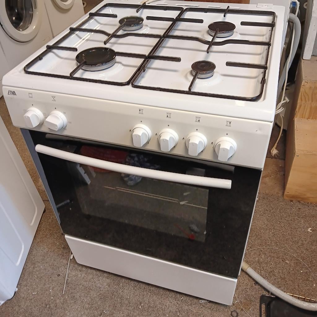 Etna gasfornuis met elektrische oven, Witgoed en Apparatuur, Fornuizen, Ophalen, Gebruikt, 4 kookzones, Gas
