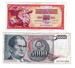 1b - bankbiljetten van Joegoslavie € 4,00, Ophalen of Verzenden, Joegoslavië