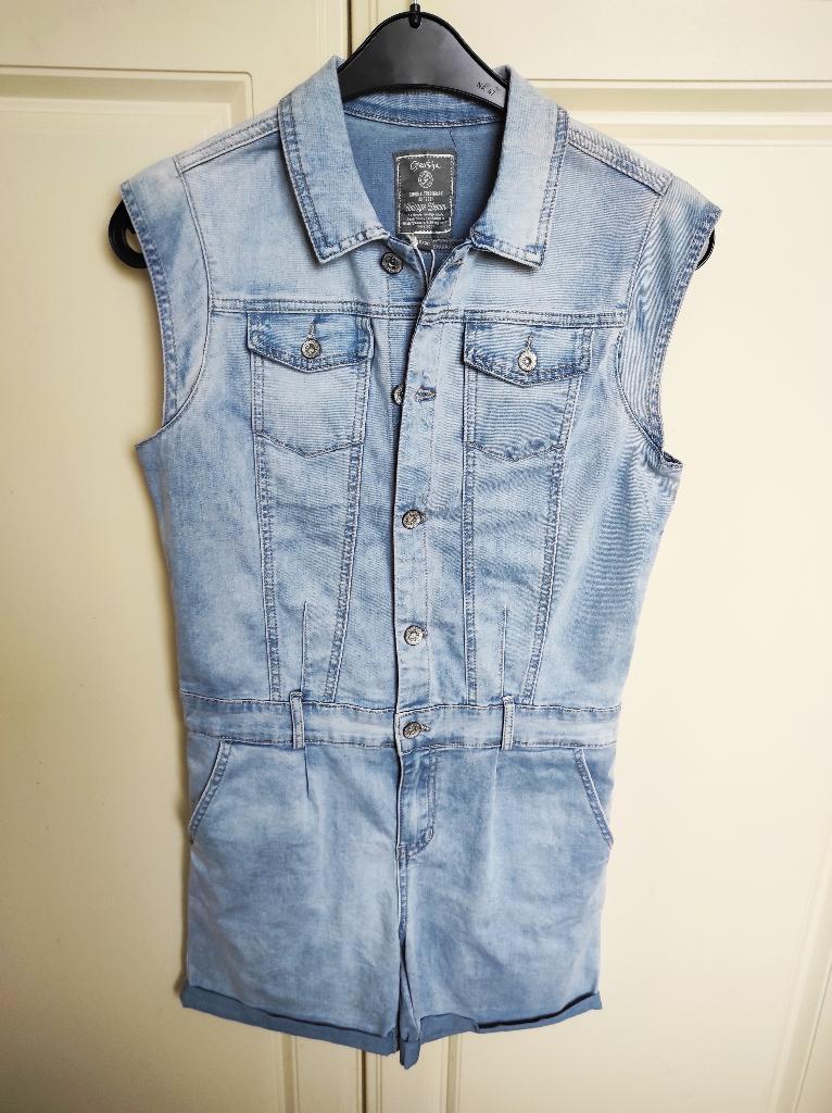 Geisha Jeans jumpshorts Jumpsuit vintage denim S-36, Kleding | Dames, Jumpsuits, Geisha, Nieuw, Maat 36 (S), Verzenden