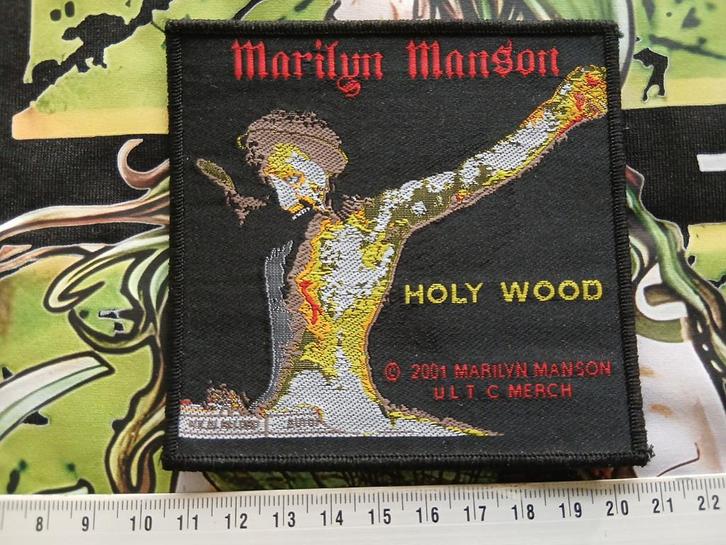 Marilyn Manson prachtige vintage 2001 Holy wood patch 17, Verzamelen, Muziek, Artiesten en Beroemdheden, Nieuw, Kleding, Verzenden