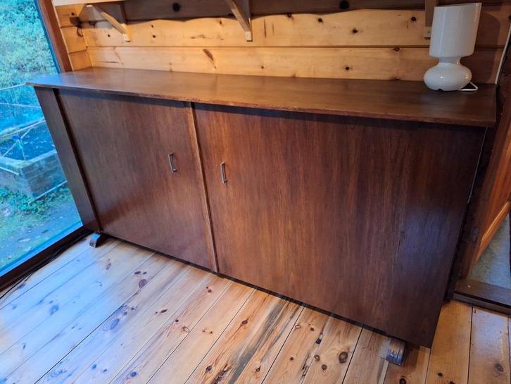 Vintage eenpersoons opklapbed aangeboden, Huis en Inrichting, Slaapkamer | Bedden, Gebruikt, Eenpersoons, Ophalen