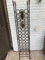 2wijnrekken staal met rotan, Ophalen, Zo goed als nieuw, 25 flessen of meer, Metaal