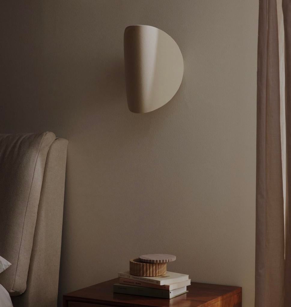 Design japandi lamp westeing kenzie linnen beige schotel, Huis en Inrichting, Lampen | Wandlampen, Ophalen of Verzenden, Zo goed als nieuw