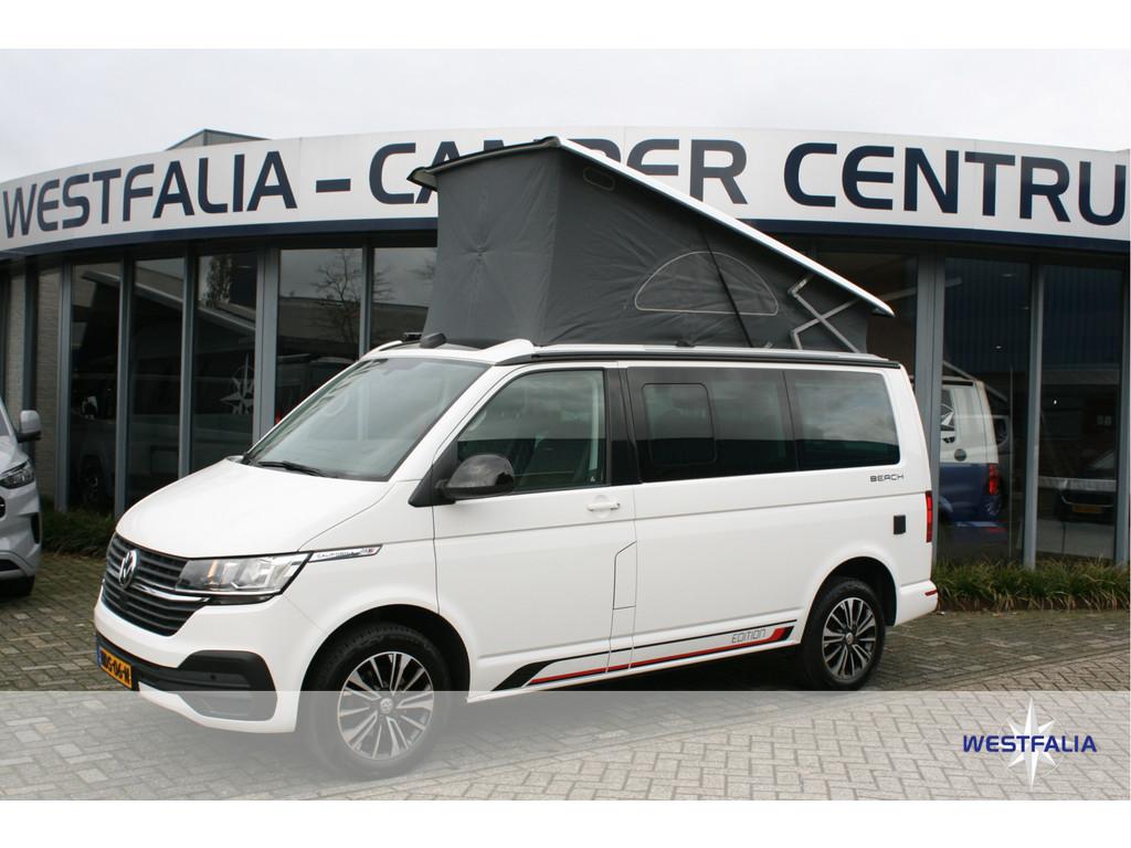Volkswagen CALIFORNIA T6.1 Beach Edition | 12 maanden Garant, Buscamper of Camperbus, Volkswagen, Airconditioning, 5 tot 6 meter