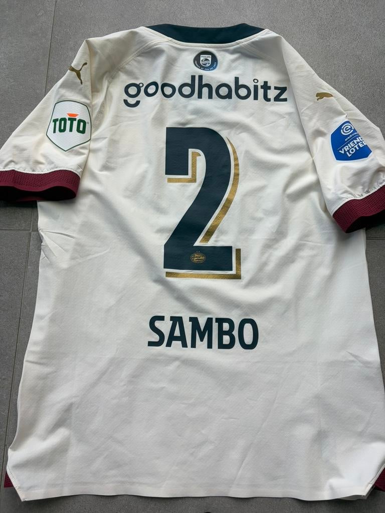 PSV Sambo 23/24 wedstrijdshirt matchworn match worn, Ophalen of Verzenden, Zo goed als nieuw, PSV, Shirt