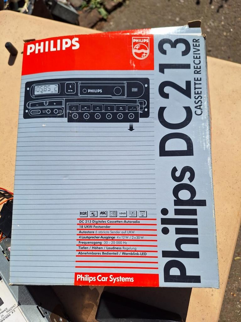 Philips DC213 Cassette Receiver Autoradio, Ophalen of Verzenden, Gebruikt
