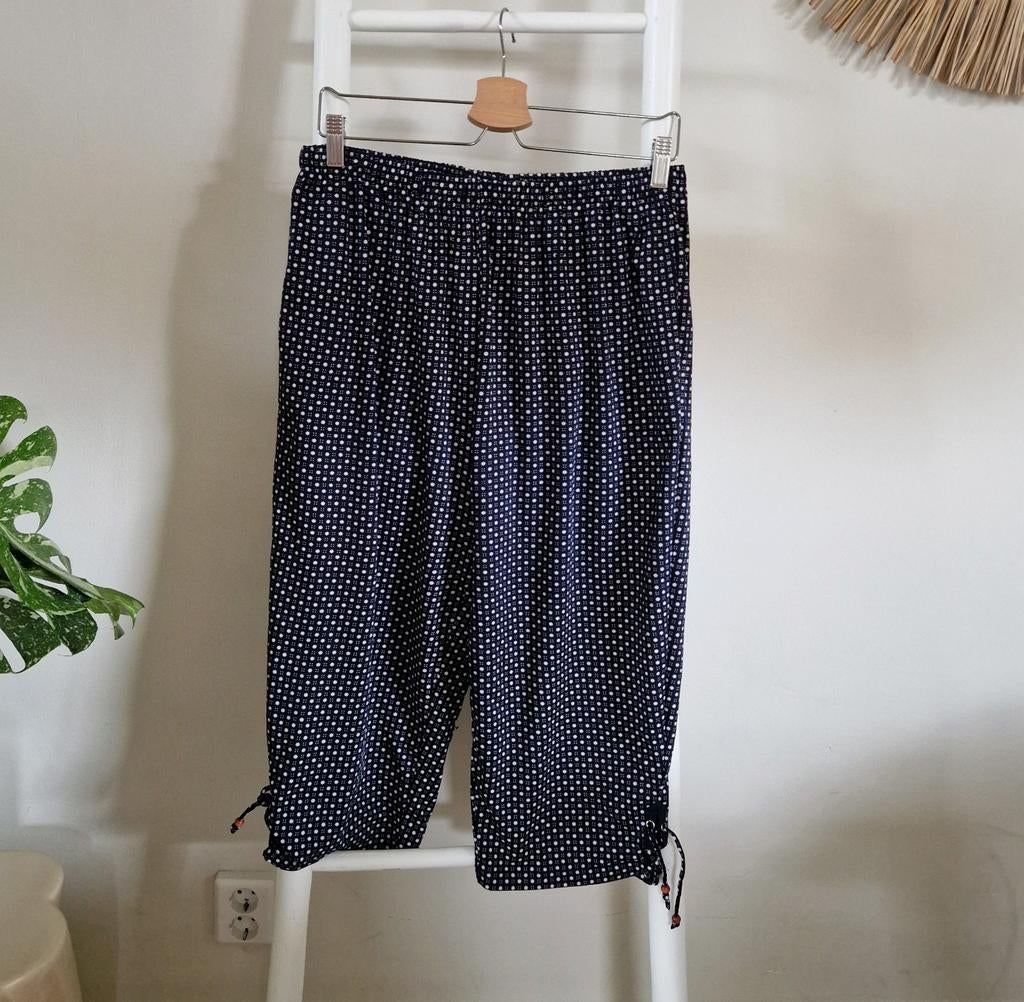 BM mode donkerblauw gestipte broek maat XXXL magna paola, Kleding | Dames, Grote Maten, Blauw, Ophalen of Verzenden, Broek of Spijkerbroek
