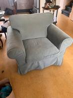 Ikea Ektorp: 3-zits bank, fauteuil en poef - Grijs/groen, Ophalen, Zo goed als nieuw, Stof