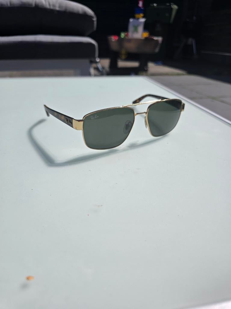 Ray-Ban RB3663 Zonnebril Groen Glas Arista Goud Montuur, Ophalen of Verzenden, Groen, Ray-Ban