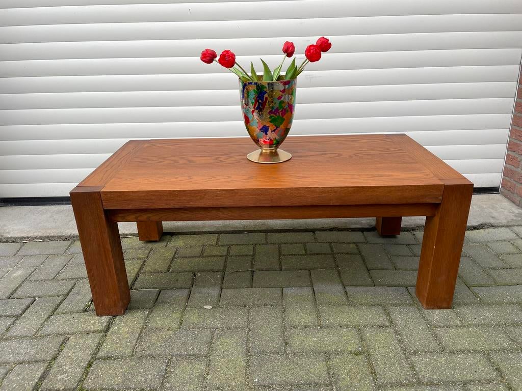 Salon tafel lengte 1.10 eiken, Huis en Inrichting, Tafels | Salontafels, Ophalen, Gebruikt, 100 tot 150 cm, Eikenhout