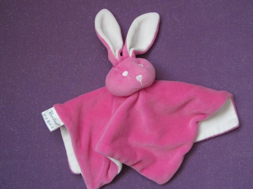 BAMBINO Knuffeldoekje KONIJN. ROZE - CERISE **Nieuw**, Overige merken, Ophalen of Verzenden, Met label, Roze