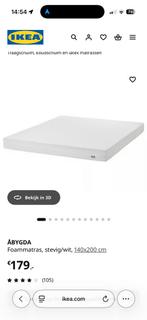 Ikea Abygda foammatras zgan 140x200 middelhard, Huis en Inrichting, Slaapkamer | Matrassen en Bedbodems, Ophalen, Tweepersoons
