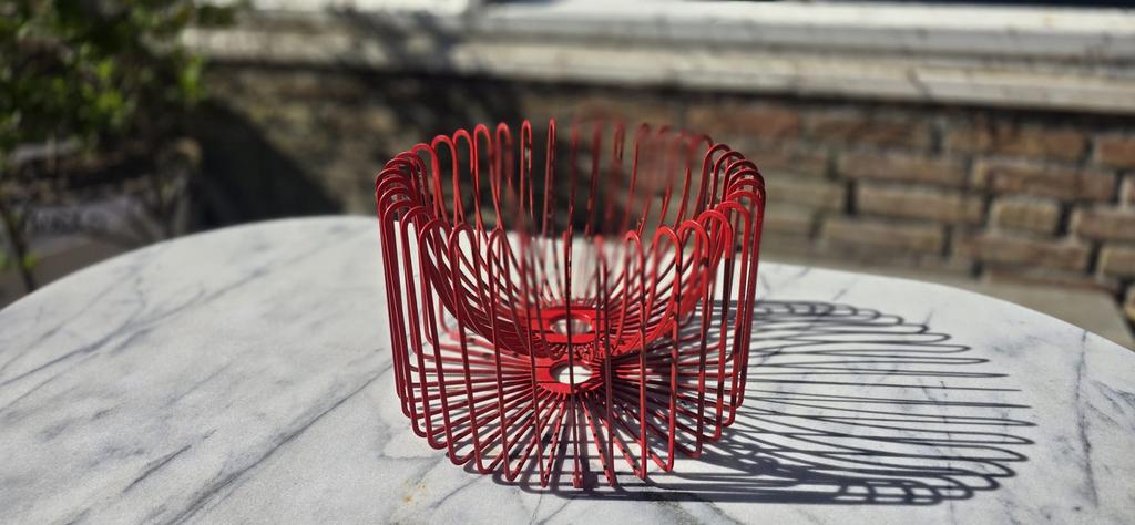 Vintage ikea Trådig fruitschaal rood, Ophalen of Verzenden