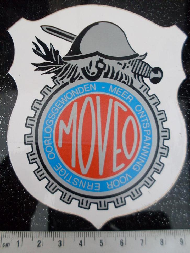sticker moveo onstpanning voor ernstige oorlogs gewonden, Verzamelen, Stickers, Zo goed als nieuw, Bedrijf of Vereniging, Verzenden