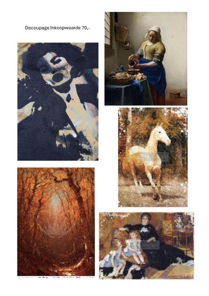 Set Decoupage vellen 6 stuks, Hobby en Vrije tijd, Knutselen, Nieuw, Ophalen of Verzenden