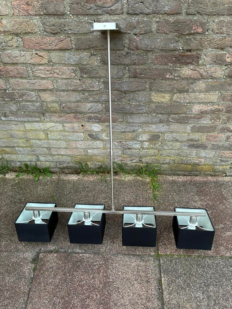 Philips eettafel lamp met 4 draadloos dimbare IKEA ledlampen, Ophalen, Zo goed als nieuw, Modern, Metaal