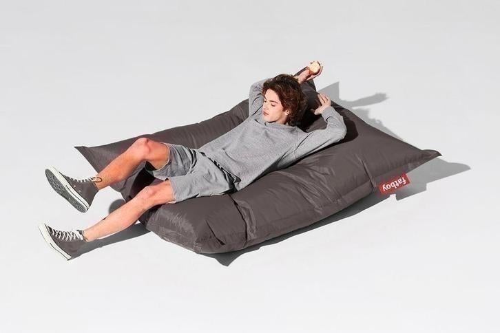 2x fatboy original indoor design zitzak grijs, Ophalen, Gebruikt, Grijs