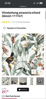 Vliesbehang karwei Amazonia Eiland (dessin 111747), Ophalen, Minder dan 10 m², Jungle, kinderkamer, dieren, vogels, planten, bloemen