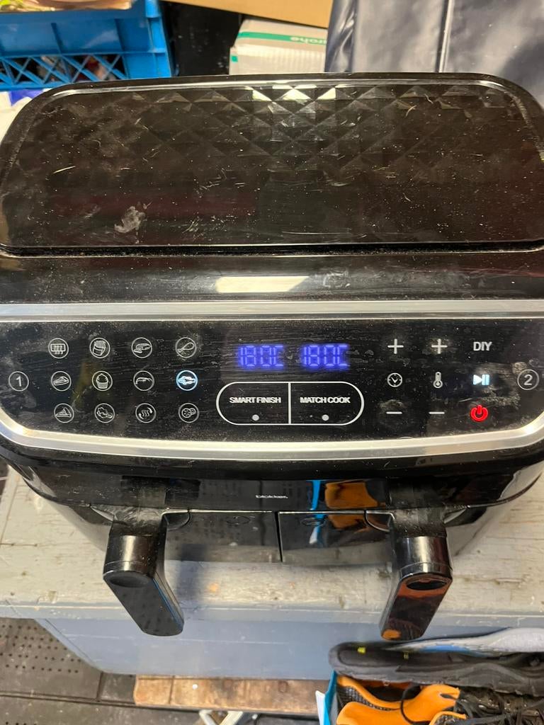 Dubbele airfryer, Ophalen of Verzenden, Gebruikt