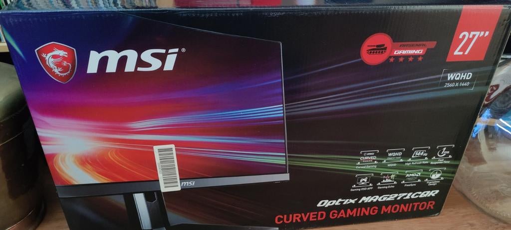 MSI Optix MAG271CQR Curved Gaming Monitor 27 inch, Computers en Software, Monitoren, Gaming, HDMI, 101 t/m 150 Hz, Curved